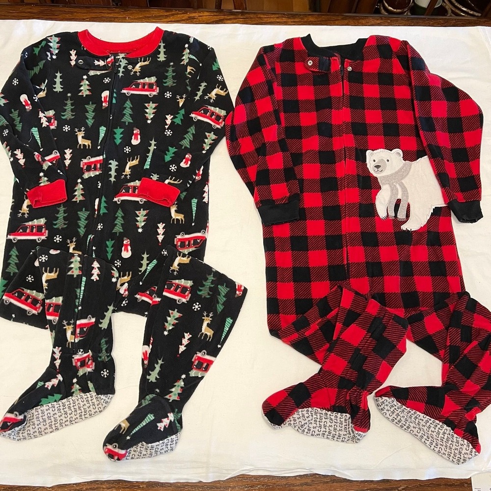 Carter's 2-Pack Boys Fleece Footed Pajamas Size 5T (2588)